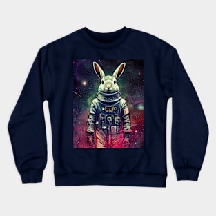 Cute Rabbit In Astronaut Costume Crewneck Sweatshirt